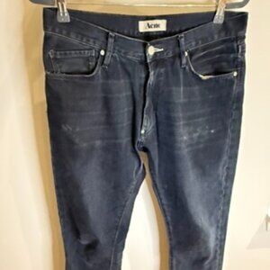ACNE STUDIOS Mod/Lana straight fit jeans, dark grey/faded black, size 31/32
